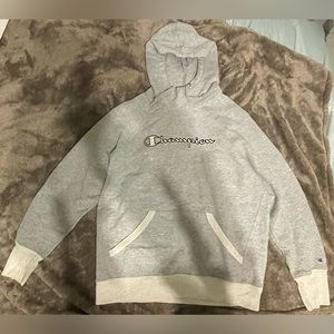 Grey champion sweatshirt/hoodie